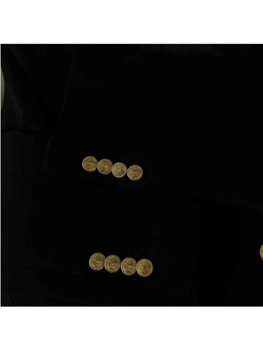 Zara Black Double-Breasted Blazer with Gold Buttons - Picture 4 of 10